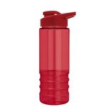 Salute - 24 oz. Bottle with Drink-Thru Lid - Transparent Red