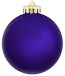 Satin Finished Round Shatterproof Ornaments - Blue
