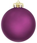 Satin Finished Round Shatterproof Ornaments - Purple