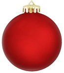 Satin Finished Round Shatterproof Ornaments - Red