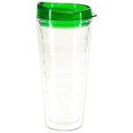 Seabreeze 22 oz Tritan Tumbler with Translucent Lid - Clear with Green