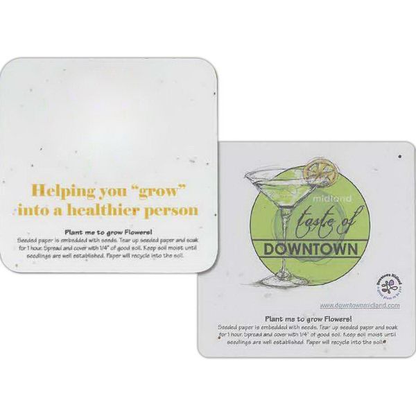 Main Product Image for Seeded Square Paper Coaster USA Made