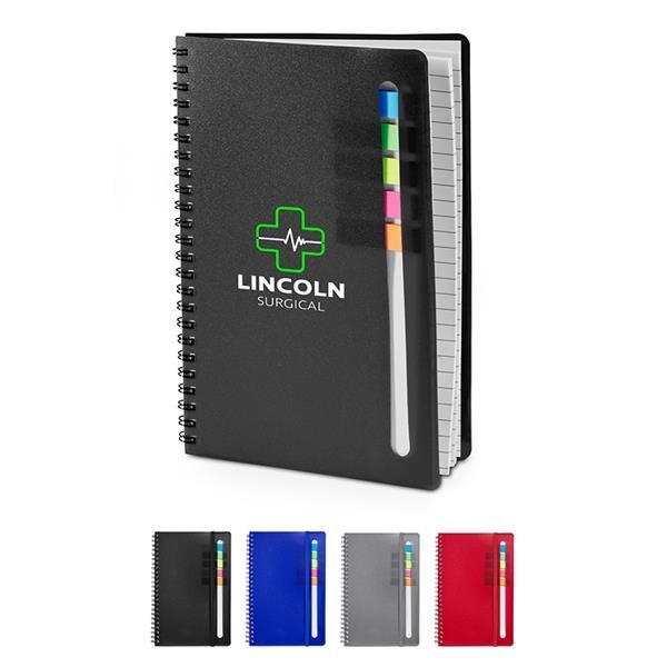 Main Product Image for Promotional Semester Spiral Notebook With Sticky Flags