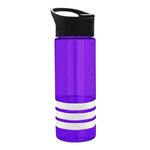 Sergeant2 -24 Oz Tritan Stripe Pop-Up Sip Lid - Transparent  Violet