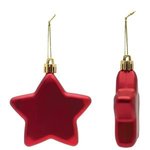 Shatter Resistant Flat Star Ornament - Red