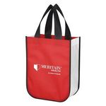 Shiny Non-Woven Shopper Tote Bag - Red