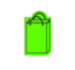Shopping Bag Jar Opener - Lime Green 361u