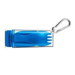 Silicon Straw with Utensil Set - Blue-reflex