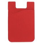 Silicone Cell Phone Sleeve with Adhesive Backing - Red