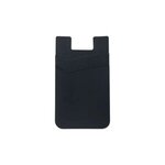 Silicone Dual Pocket Phone Wallet - Black