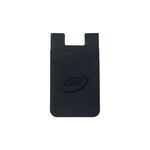 Silicone Dual Pocket Phone Wallet - Black