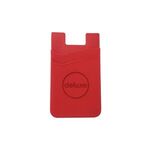 Silicone Dual Pocket Phone Wallet - Red