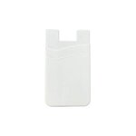 Silicone Dual Pocket Phone Wallet - White