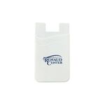 Silicone Dual Pocket Phone Wallet - White