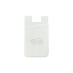 Silicone Dual Pocket Phone Wallet - White