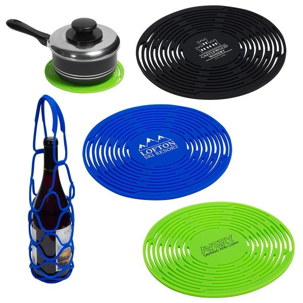Main Product Image for Custom Printed Silicone Hot Pad/Bottle Carrier