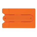 Silicone Phone Wallet with Stand - Orange