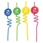 Silly Straws with Medalllion - Assorted Colors