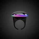 Silver Button LED Laser Ring -  