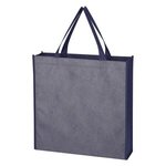 Silver Swirls Non-Woven Tote Bag - Navy Blue