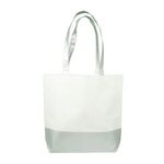 Skyline RPET Laminated Tote Bag - White-silver