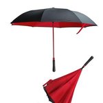 Skyline Two-Tone Inversion Umbrella - Medium Red
