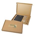 Slate Cheese Board Gift Box Set - Brown
