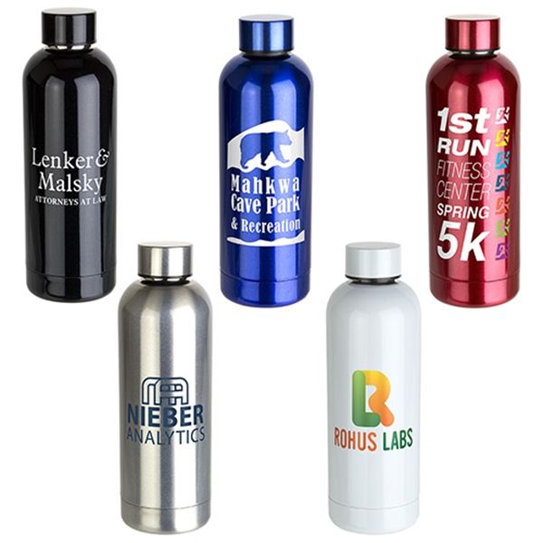 Main Product Image for Custom Sleek-Sip 17 Oz Vacuum Insulated Stainless Steel Bottle