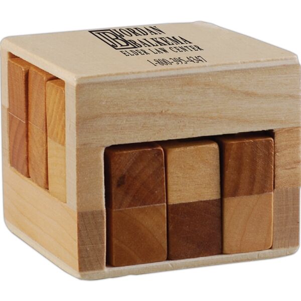 Main Product Image for Promotional Wooden Sliding Cube Puzzle
