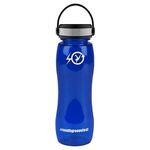 Slim - 25 oz. Bottle EZ Grip Lid - Transparent Blue