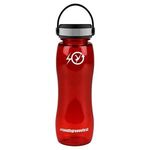 Slim - 25 oz. Bottle EZ Grip Lid - Transparent Red