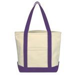 Small Heavy Cotton Canvas Boat Tote Bag -  