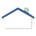 Small House Magnet - White With Blue