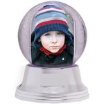 Small Light Up Snow globe -  Silver