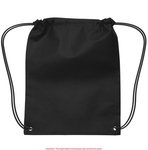 Small Non-Woven Drawstring Backpack - Black