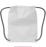Small Non-Woven Drawstring Backpack - White