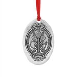 Buy Custom Imprinted Oval Metal Christmas Ornament