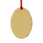 Small Oval Metal Christmas Ornament - Bronze