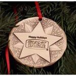 Small Round Metal Christmas Ornament - Bronze