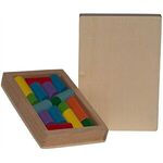 Small Wooden Log Puzzle - Brown-multi Color