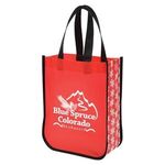 Snow Flurry Laminated Non-Woven Tote Bag - Red