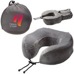 Snuggle Memory Foam Neck Pillow - Medium Gray