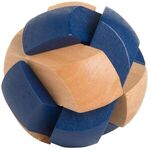 Soccer Ball Wooden Puzzle - Blue-brown