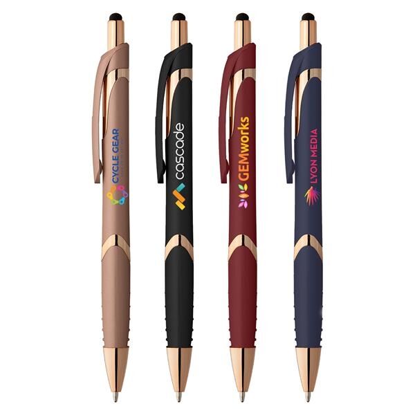 Main Product Image for Solana Softy Rose Gold Pen With Stylus - Full Color