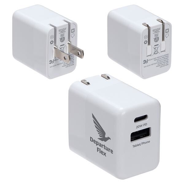 Main Product Image for Marketing Sonic 20w Fast Usb-C Pd Charger With Dual Outputs