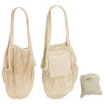 Sonnet Collapsible Cotton Mesh Tote - Tan