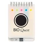 Spiral Jotter With Sticky Notes, Flags & Pen - Frost White