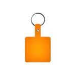 Square Flexible Key Tag - Translucent Orange