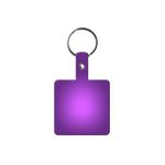 Square Flexible Key Tag - Translucent Purple