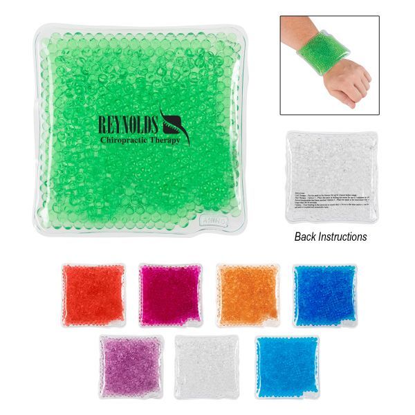Main Product Image for Imprinted Square Gel Beads Hot/Cold Pack